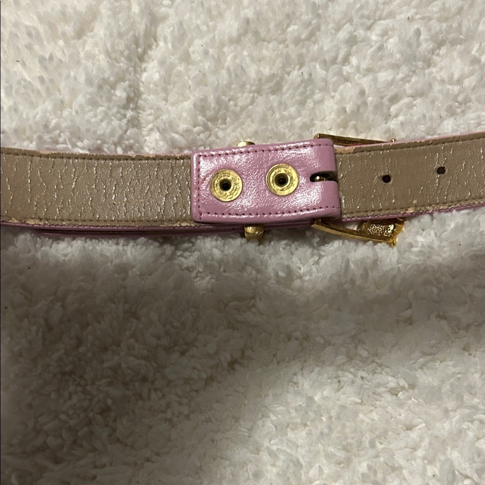 St. John Pink Leather Belt - Picture 3 of 4
